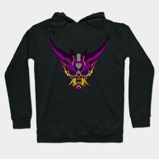 Cyber Japanese Demon-Purple Yellow Hoodie